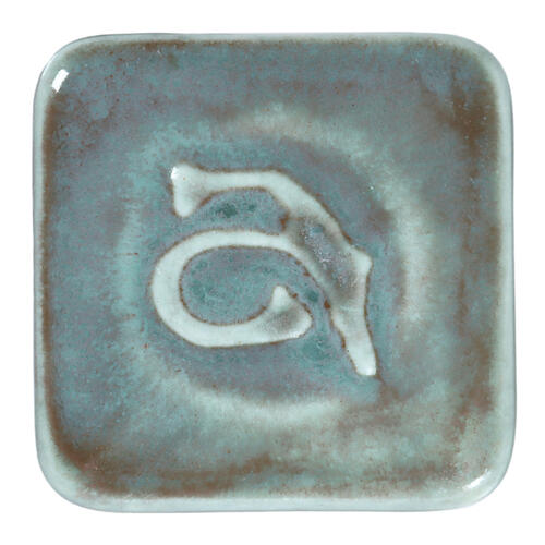 Abbots Midfire Brushable Glaze Floating Green — example fired result