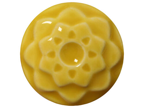 Amaco Celadon Midfire Brushable Glaze C-60 Marigold — example fired result