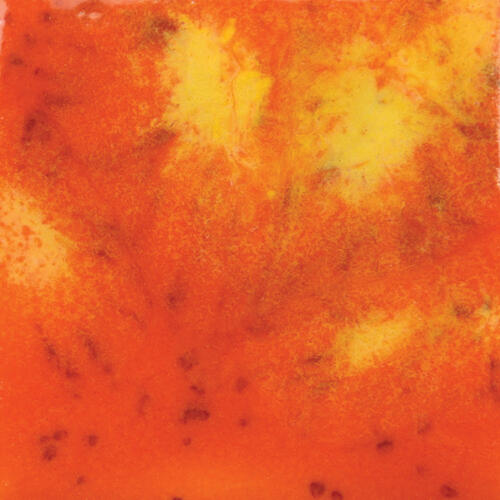 Mayco Jungle Gems Lowfire Brushable Glaze CG-954 Wildfire — example fired result