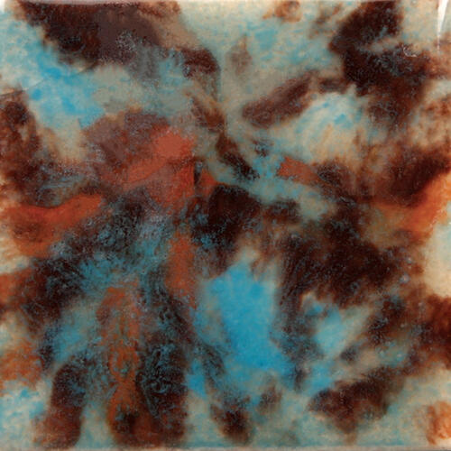 Mayco Jungle Gems Lowfire Brushable Glaze CG-965 Mocha Marble — example fired result