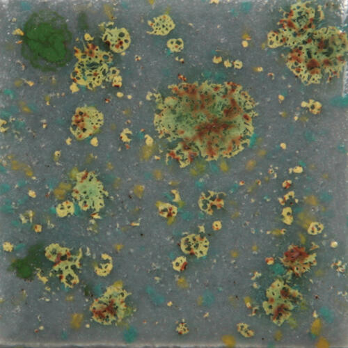 Mayco Jungle Gems Lowfire Brushable Glaze CG-991 Mountain Moss — example fired result