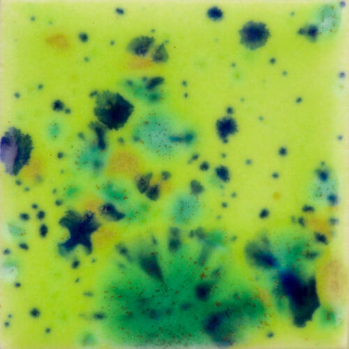 Mayco Jungle Gems Lowfire Brushable Glaze CG-1015 Cloverfield — example fired result