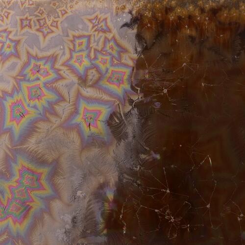 Amaco Cosmos Midfire Brushable Glaze CO-5 Dark Matter — example fired result