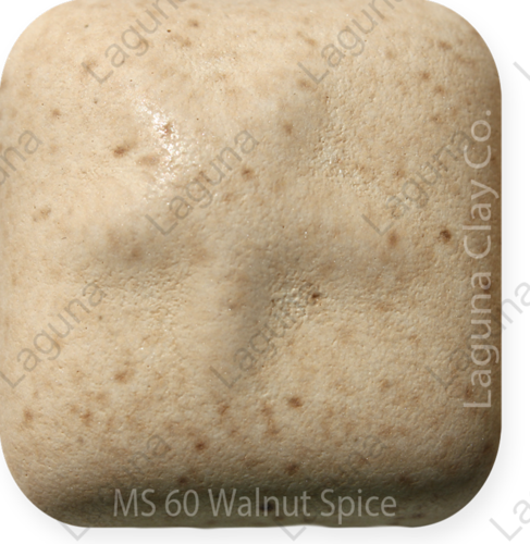 Laguna Moroccan Sand Brushable Glaze MS-60 Walnut Spice — example fired result
