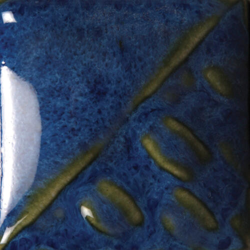 Mayco Stoneware Midfire Brushable Glaze SW-100 Blue Surf — example fired result