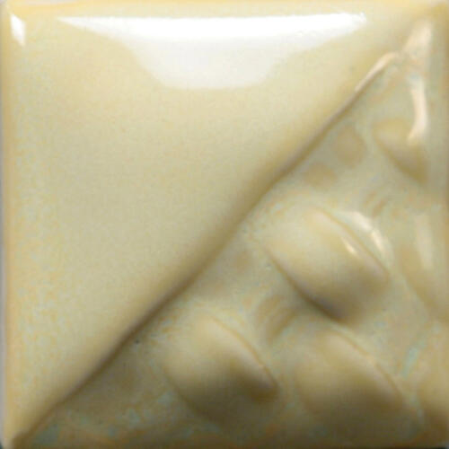 Mayco Stoneware Midfire Brushable Glaze SW-169 Frosted Lemon — example fired result