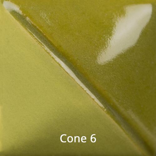 Mayco Fundamental Underglaze UG-022 Spring Green — example fired result