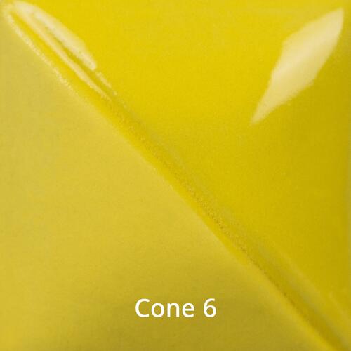 Mayco Fundamental Underglaze UG-046 Bright Yellow — example fired result