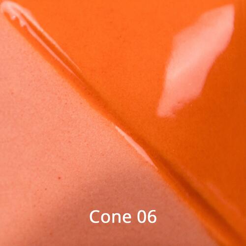 Mayco Fundamental Underglaze UG-204 Orange — example fired result
