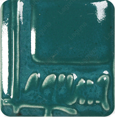 Laguna Mystic Brushable Glaze WC-108 Power Turquoise — example fired result