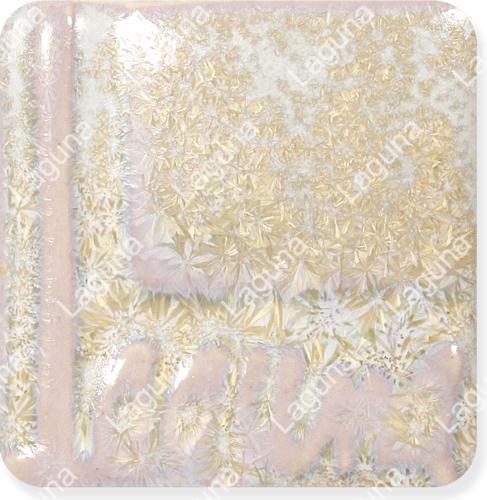 Laguna Crystal Blossom Brushable Glaze WC-160 Lavender Filigree — example fired result