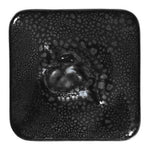 Abbots Midfire Brushable Glaze Black Oilspot — example fired result