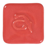 Abbots Midfire Brushable Glaze Flamingo — example fired result