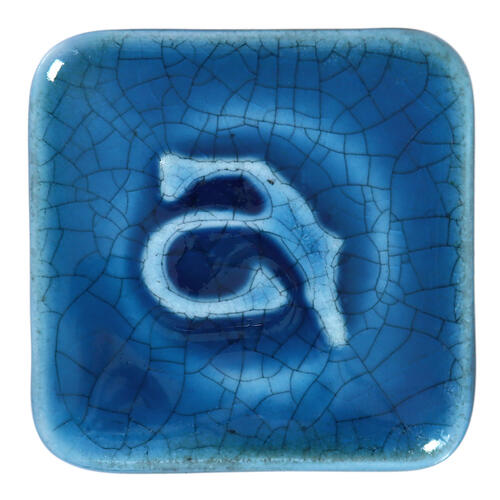 Abbots Midfire Brushable Glaze Glacier Crackle — example fired result