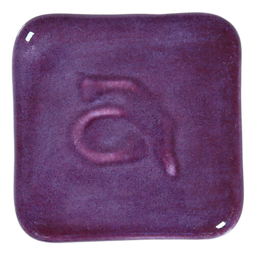 Abbots Midfire Brushable Glaze Purple Haze — example fired result