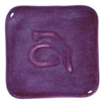 Abbots Midfire Brushable Glaze Purple Haze — example fired result