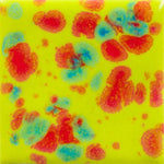 Mayco Jungle Gems Lowfire Brushable Glaze CG-1009 Cherry Limeade — example fired result