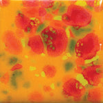 Mayco Jungle Gems Lowfire Brushable Glaze CG-753 Sassy Orange — example fired result
