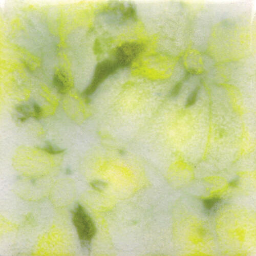 Mayco Jungle Gems Lowfire Brushable Glaze CG-963 Lemon Lime — example fired result