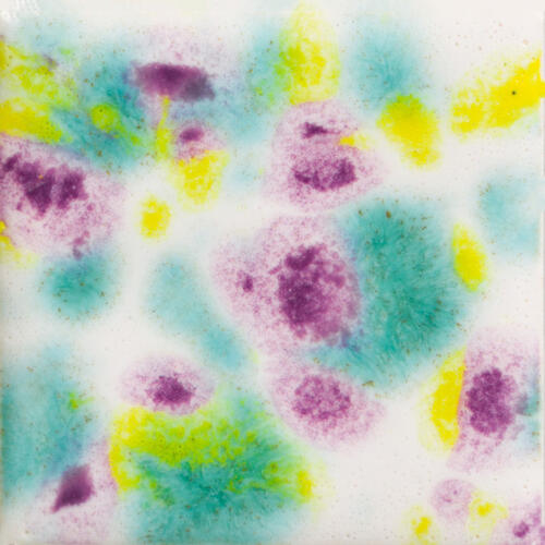 Mayco Jungle Gems Lowfire Brushable Glaze CG-999 Jazz Notes — example fired result