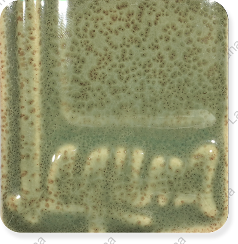 Laguna Rainforest Brushable Glaze RG-3 Mantis — example fired result