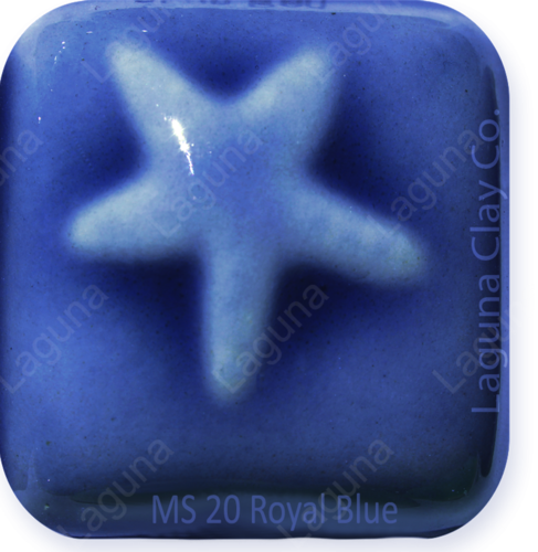 Laguna Moroccan Sand Brushable Glaze MS-20 Royal Blue — example fired result