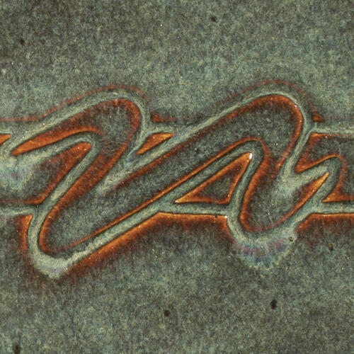 Amaco Potters Choice Midfire Brushable Glaze PC-33 Iron Lustre — example fired result