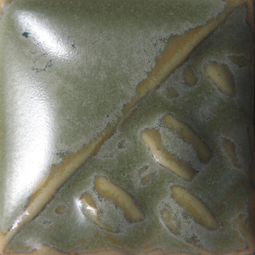 Mayco Stoneware Midfire Brushable Glaze SW-108 Green Tea — example fired result