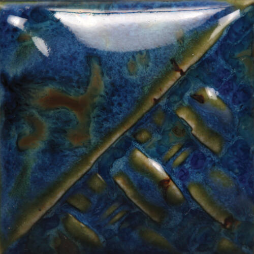 Mayco Stoneware Midfire Brushable Glaze SW-115 Midnight Rain — example fired result