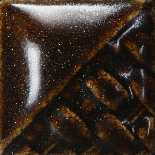 Mayco Stoneware Midfire Brushable Glaze SW-178 Fool's Gold — example fired result
