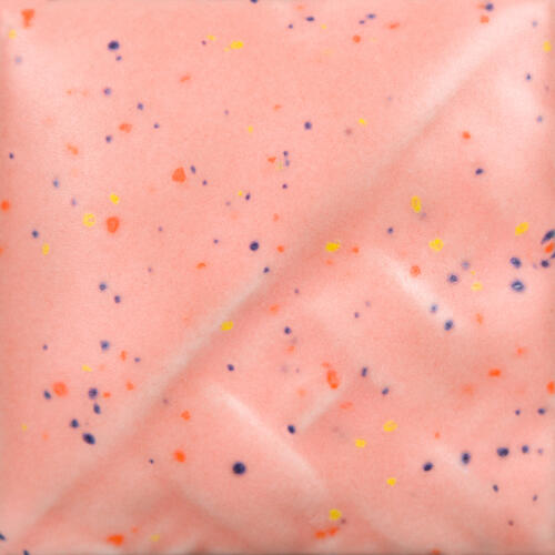 Mayco Stoneware Midfire Brushable Glaze SW-230 Pink Speck — example fired result