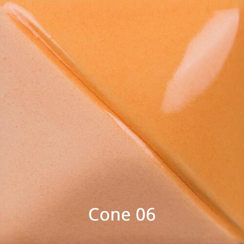 Mayco Fundamental Underglaze UG-085 Orange Sorbet — example fired result