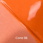 Mayco Fundamental Underglaze UG-204 Orange — example fired result