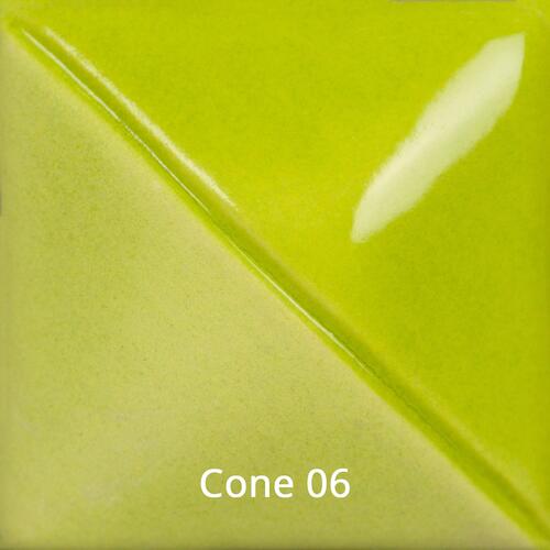 Mayco Fundamental Underglaze UG-231 Lime Green — example fired result