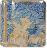 Laguna Crystal Blossom Brushable Glaze WC-162 Blue Snowflakes — example fired result